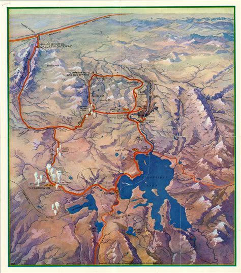 Detailed Map Of Yellowstone