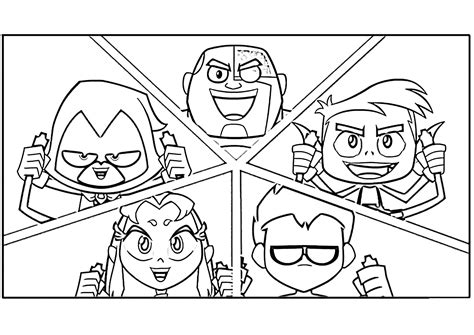 Dibujos Para Colorear De Los Jóvenes Titanes Diseños 22 Attack On
