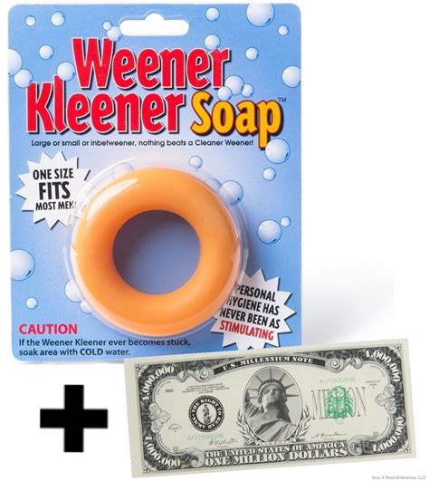Weener Cleaner Willy Adult Soap Gag + 1 Million Bill ~ Big Mouth Toys