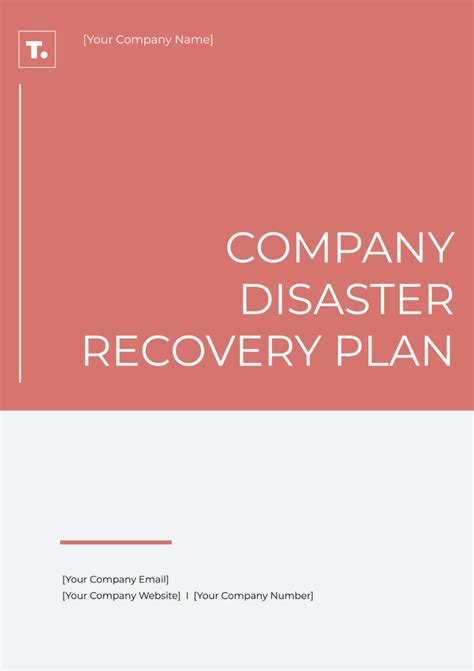 company disaster recovery plan template  edit