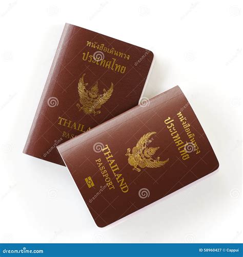 Thailand Passports And Thai Banknote Stock Image | CartoonDealer.com