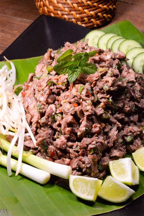 laotian laab minced beef salad recipe beef salad beef salad recipe