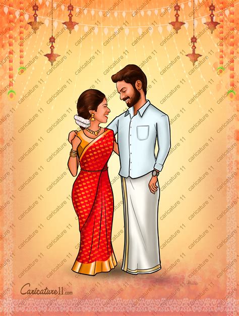 wedding caricature wedding invitation ideas couple cartoon