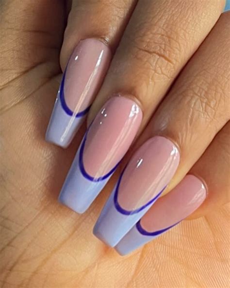Elegant Expressions: 33 Dark Blue French Tip Nails - Nail Designs Daily