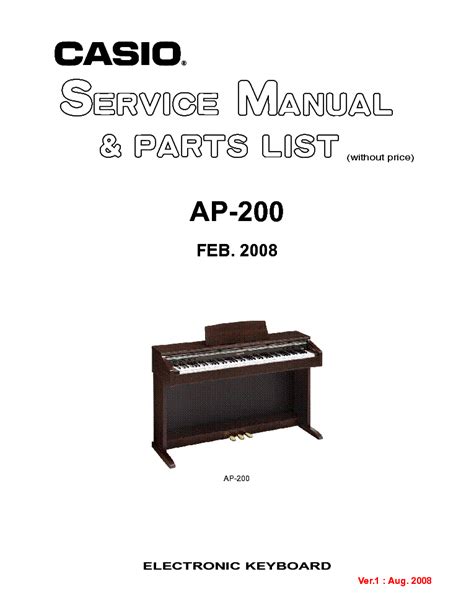 CASIO AP200 SM Service Manual download, schematics, eeprom, repair info ...