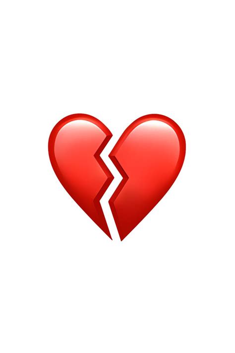 broken heart emoji cutout