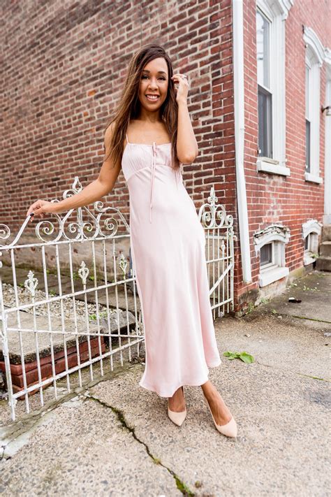 How to Style a Midi Satin Dress for the Fall | LivingLesh