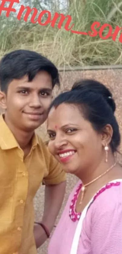 mother  son smiling