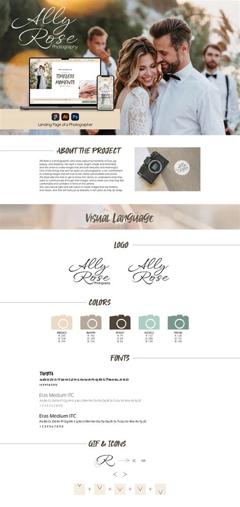 Ally Rose Photography - Landing Page - UX/UI Design on Behance