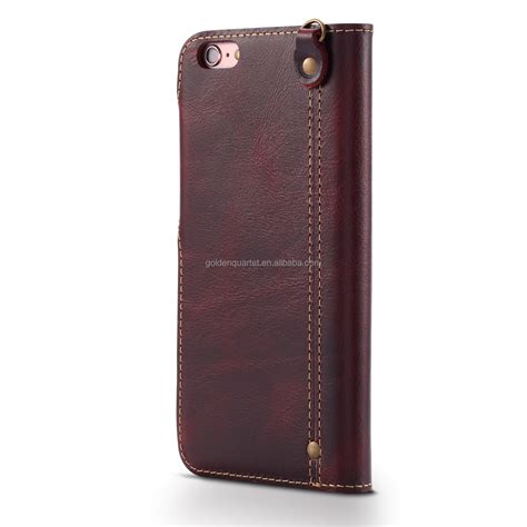 Real Leather Mobile Phone Wallet Case Leather Flip Wallet Cover Smart ...