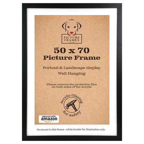 Buy 50x70cm Black Picture Frame | 500 x 700mm Black Frame | Black Frame