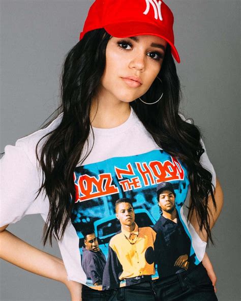 Download Jenna Ortega Red Cap Boyznthe Hood Tee Wallpaper | Wallpapers.com