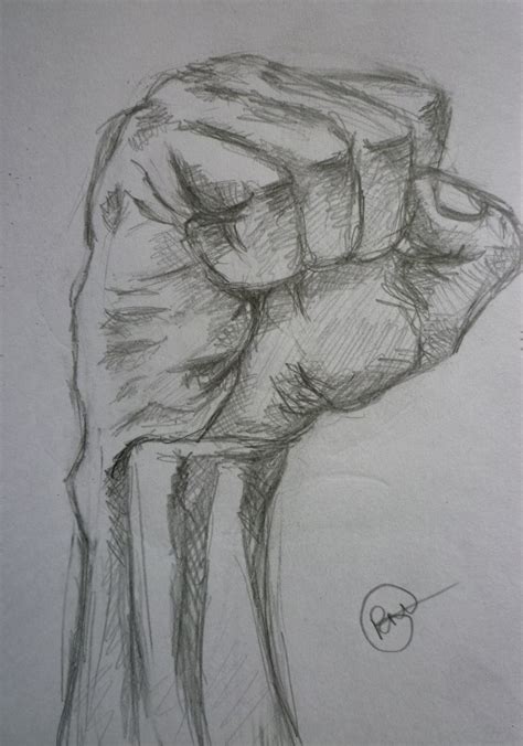 Human Hand Sketch at PaintingValley.com | Explore collection of Human ...