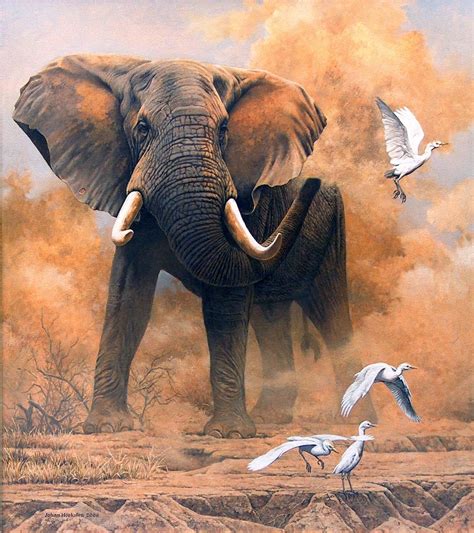pastels johan hoekstra wildlife art collection elephant pictures