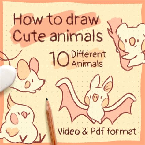 how to draw cute animals step by step
