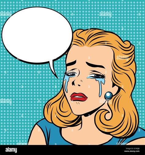 Emoji retro tears cry girl emoticons Stock Vector Image & Art - Alamy