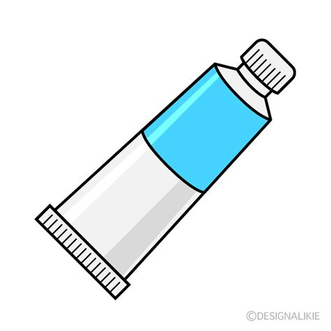 light blue paint tube clip art  png imageillustoon