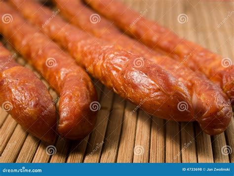 Kabanos stock photo. Image of meat, sausages, smoked, background - 4733698