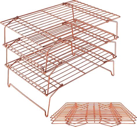 Cooling Rack for Baking Cake Large Stackable Foldable 3 Tiers Bread ...