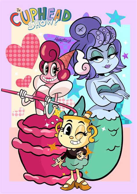 Klaudiapasqui my blog art 😘 — The favorite girls Cuphead show 😍🥰 #calamaria
