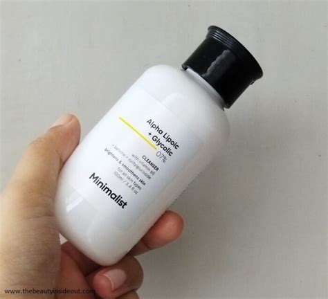 minimalist glycolic acid face wash  ala  brightening review