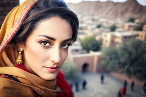 iranian woman portrait. Neural network 23469349 Stock Photo at Vecteezy