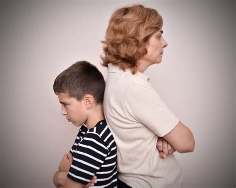 Angry mother and son turning their backs to each other - Shalom Tidings
