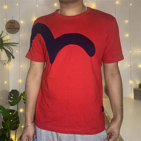 Vintage red evisu tee Evisu T-shirt One of my fave... - Depop