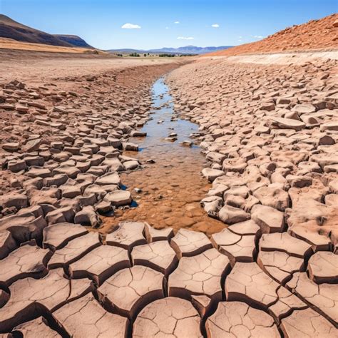premium ai image parched earth  striking landscape  drought