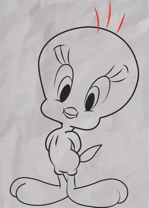 how to draw a tweety