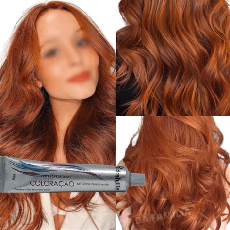 Tinta De Cabelo Preço - Tinta de Cabelo Ruivo-Loiro Médio 7.44 Profissional | Cores Vibrantes ...