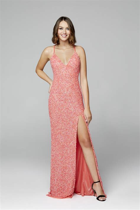 Prom Dress Coral And Cream