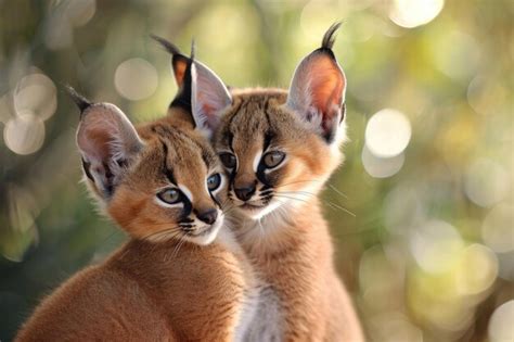 Premium Photo | Adorable Caracal Kittens