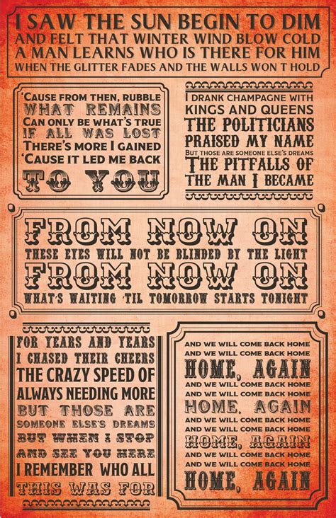 From Now on - the Greatest Showman Digital Lyric Poster - Etsy