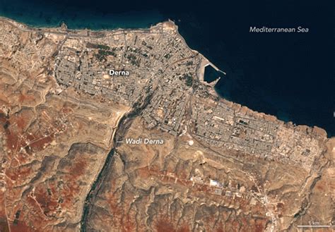 Secuelas del ciclón Daniel en Derna, Libia