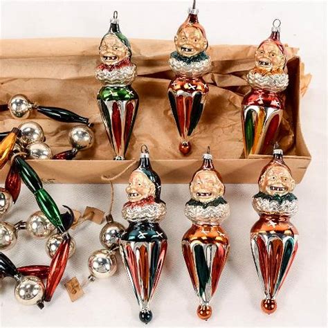 German Blown Glass Christmas Ornaments And Garland