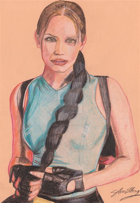 lara croft aka lucy clarkson drawing by stephantom53 on DeviantArt