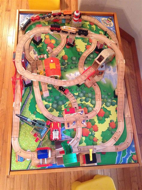 Wooden Train Set Table / Thomas The Tank Table Train Set / Help them ...