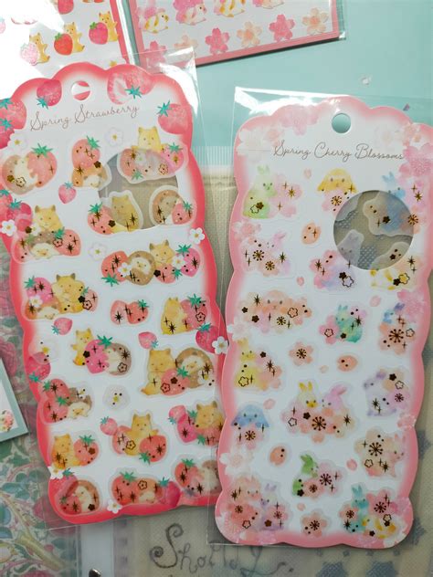 Collection Stickers Spring, Synapse Japan_ Strawberry / Cherry Blossom