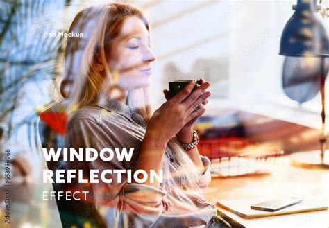 window reflection effect stock template adobe stock