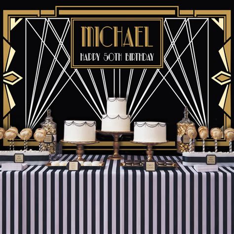 Great Gatsby Backdrop Adults Party Banner Poster Signage | Etsy