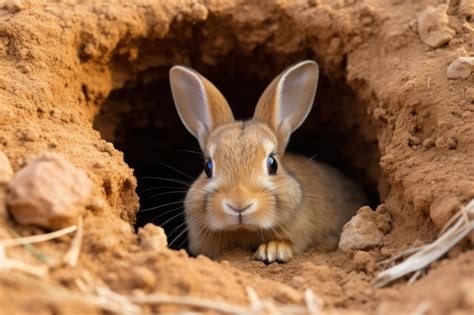 rabbit burrow pictures