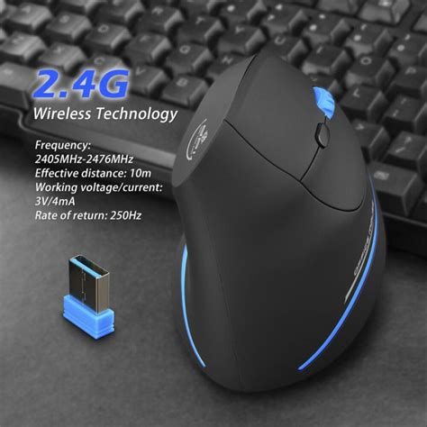ZELOTES F-26C Desktop Upright Mouse Ergonomic 3200DPI 2.4G Bluetooth ...