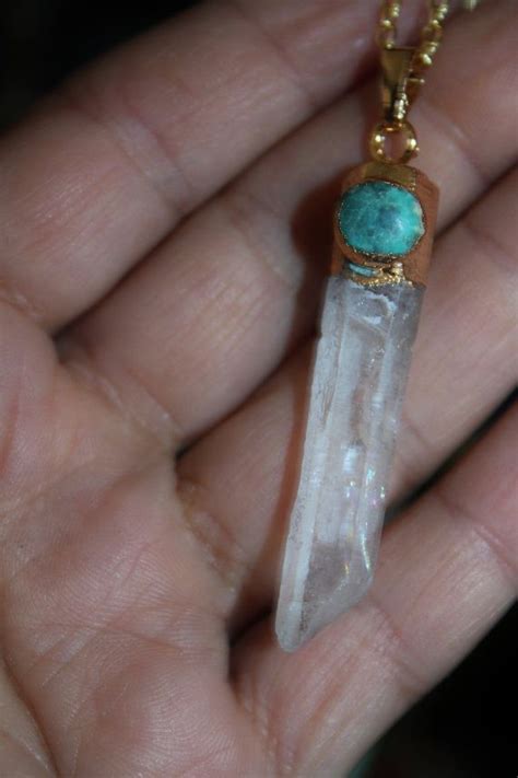 Natural Crystal Necklace Natural Stone Necklace Natural | Etsy ...