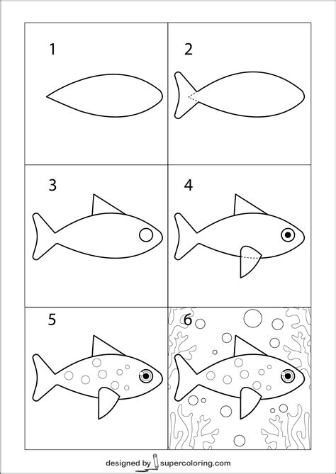 how to draw a fish 1