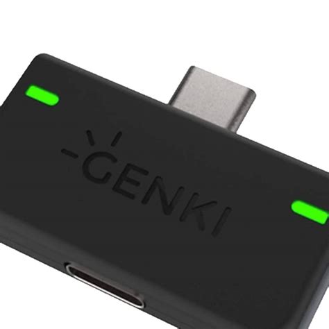 Genki Bluetooth Audio Adapter Suitable For Nintendo Switch (Grey / Neon) Connect Up To 2 Headphones