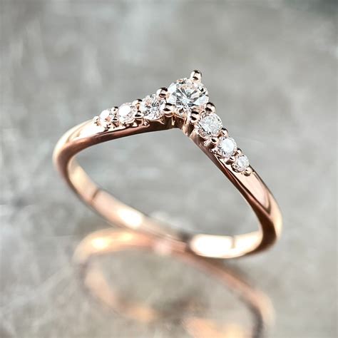 Rose Gold Diamond Contour Band - Sholdt Jewelry Design