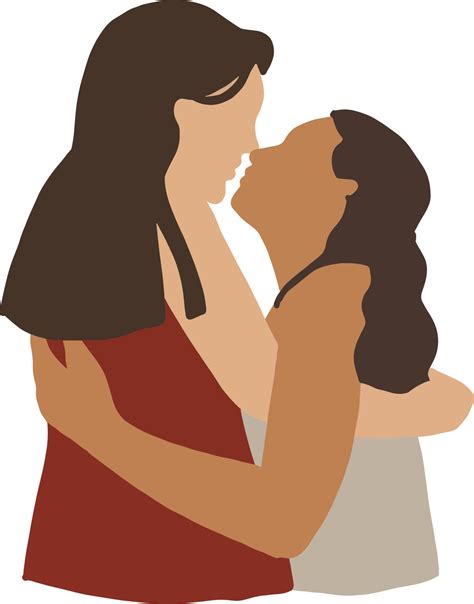 Lesbian couple kissing vector lgbt pride 4629759 Vector Art at Vecteezy