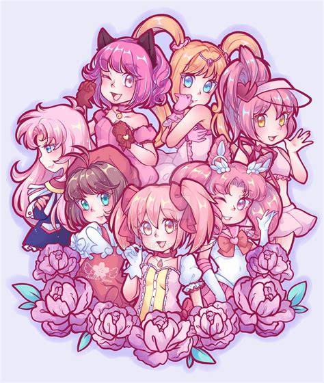 Pink Magical Girls by 0juno on DeviantArt