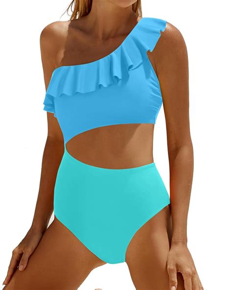 Chuancc Two Piece Swimsuit for Women High Cut Bikini Women Cutout